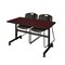 Kobe Rectangle FlipTop Table, 48" W, 29" H, Laminate Top, Mahogany MKFT4830MH44BK - alternate 1